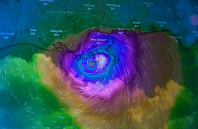 map of hurricane