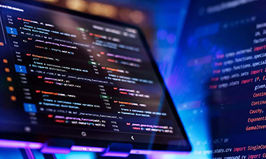 computer screens with code on them