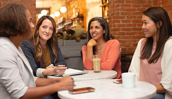 group of women networking