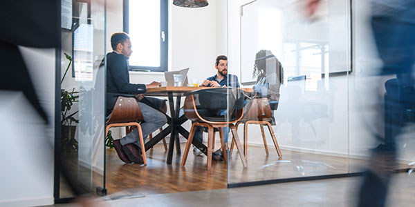 People talking in a conference room