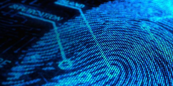 thumb print on computer