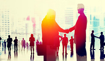 abstract business people