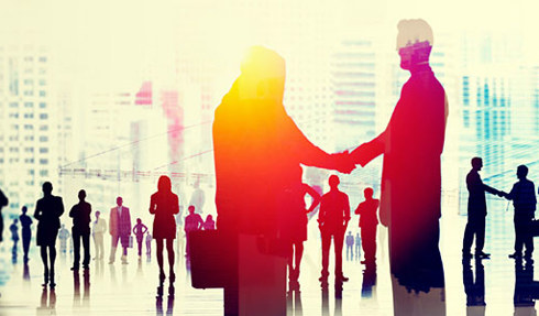 abstract business people