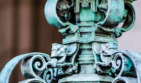 uw campus lamp base detail
