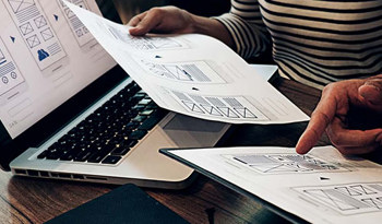 ux workers review wireframes