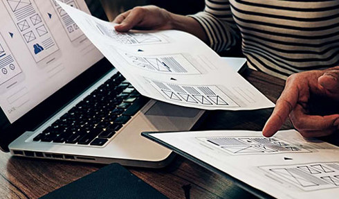 ux workers review wireframes